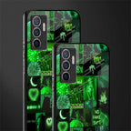 black green aesthetic collage glass case for vivo v23e image-2