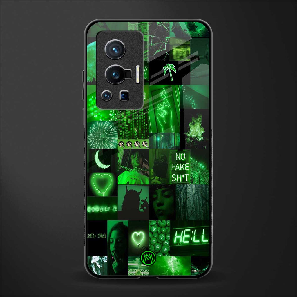 black green aesthetic collage glass case for vivo x70 pro image