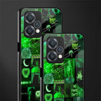 black green aesthetic collage back phone cover | glass case for realme 9 pro 5g
