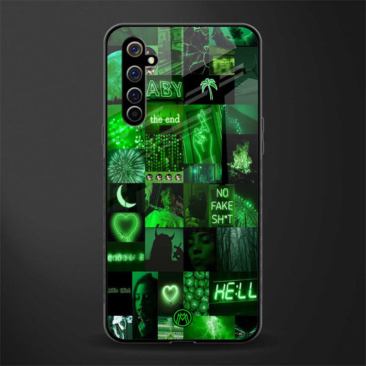 black green aesthetic collage glass case for realme x50 pro image