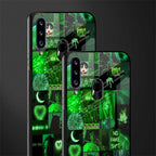 black green aesthetic collage glass case for samsung galaxy a20s image-2