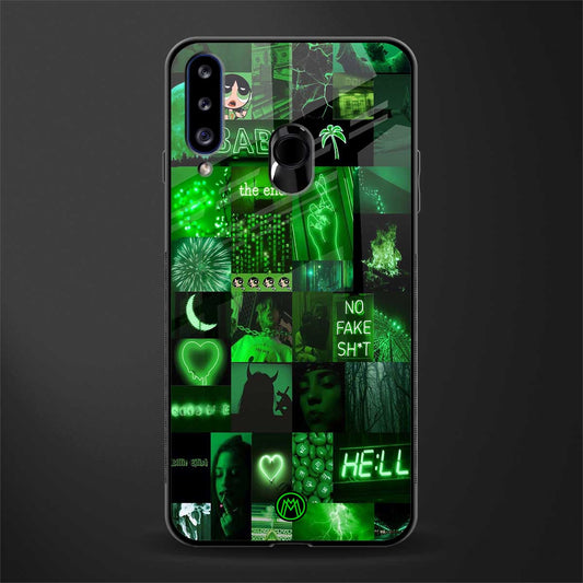 black green aesthetic collage glass case for samsung galaxy a20s image