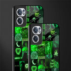 black green aesthetic collage glass case for oneplus nord ce 2 5g image-2