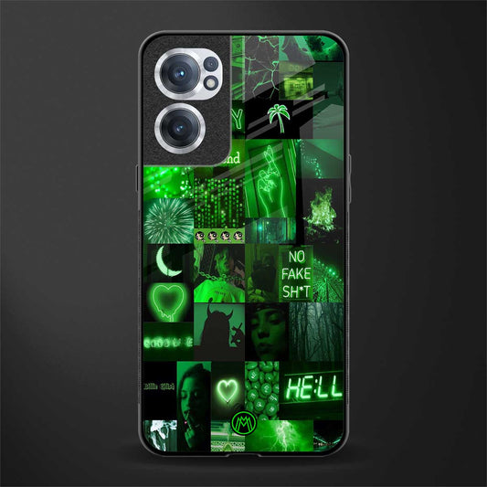 black green aesthetic collage glass case for oneplus nord ce 2 5g image