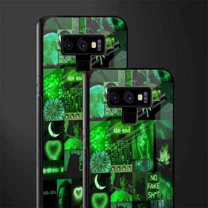 black green aesthetic collage glass case for samsung galaxy note 9 image-2