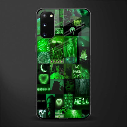 black green aesthetic collage glass case for samsung galaxy s20 image