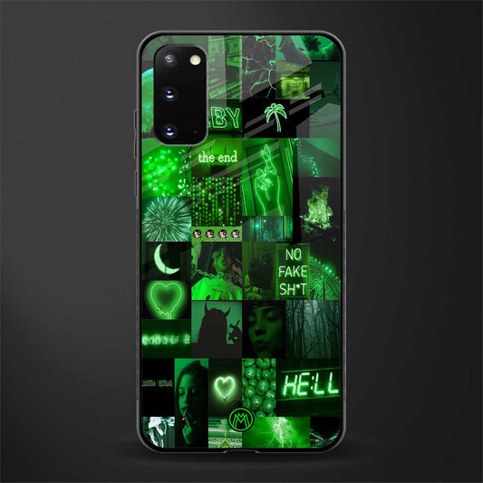 black green aesthetic collage glass case for samsung galaxy s20 image