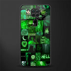 black green aesthetic collage glass case for redmi note 9 image