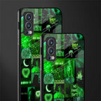 black green aesthetic collage glass case for oneplus nord 2 5g image-2