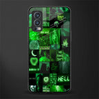 black green aesthetic collage glass case for oneplus nord 2 5g image