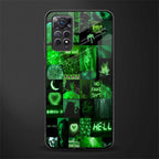 black green aesthetic collage glass case for redmi note 11 image