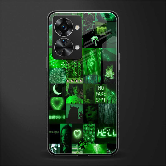 black green aesthetic collage glass case for phone case | glass case for oneplus nord 2t 5g