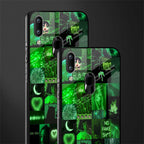 black green aesthetic collage glass case for vivo y95 image-2