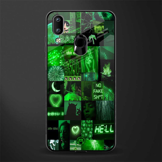 black green aesthetic collage glass case for vivo y91 image