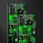 black green aesthetic collage glass case for samsung galaxy note 20 image-2
