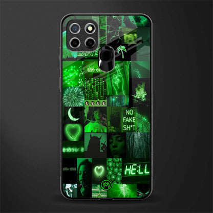 black green aesthetic collage glass case for realme narzo 30a image