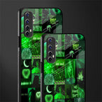 black green aesthetic collage glass case for realme narzo 20 pro image-2