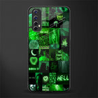 black green aesthetic collage glass case for realme narzo 20 pro image
