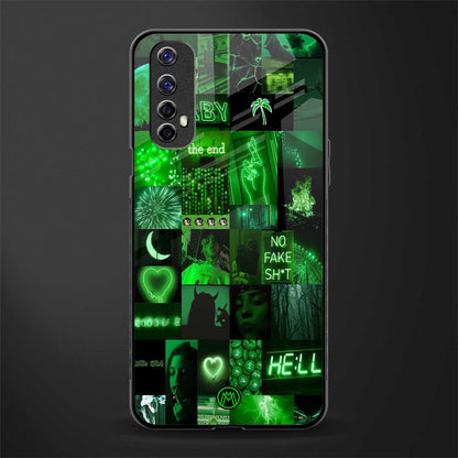 black green aesthetic collage glass case for realme narzo 20 pro image