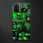 black green aesthetic collage glass case for samsung galaxy s20 plus image