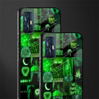 black green aesthetic collage glass case for vivo v17 image-2