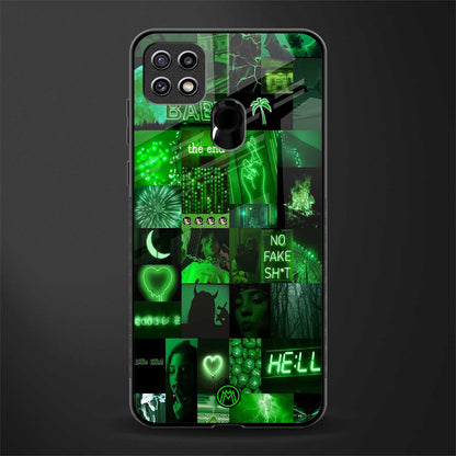 black green aesthetic collage glass case for oppo a15s image