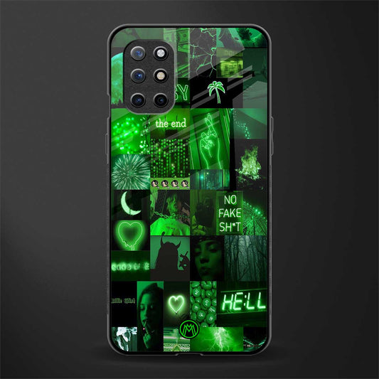 black green aesthetic collage glass case for oneplus 8t image