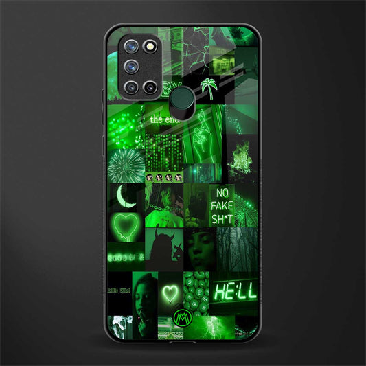black green aesthetic collage glass case for realme 7i image