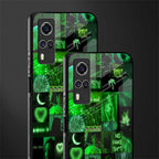 black green aesthetic collage glass case for vivo y51 image-2