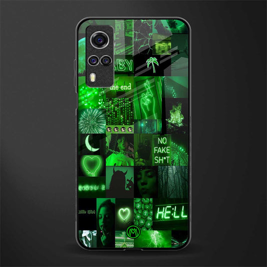 black green aesthetic collage glass case for vivo y31 image