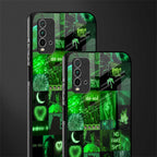 black green aesthetic collage glass case for redmi 9 power image-2