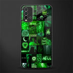 black green aesthetic collage glass case for redmi 9 power image