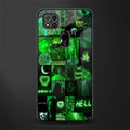 black green aesthetic collage glass case for poco c31 image