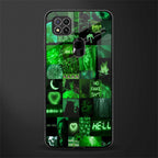 black green aesthetic collage glass case for poco c31 image