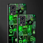 black green aesthetic collage glass case for vivo v20 pro image-2