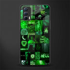 black green aesthetic collage glass case for realme x7 image