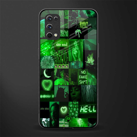 black green aesthetic collage glass case for realme x7 pro image