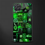 black green aesthetic collage glass case for samsung galaxy a12 image