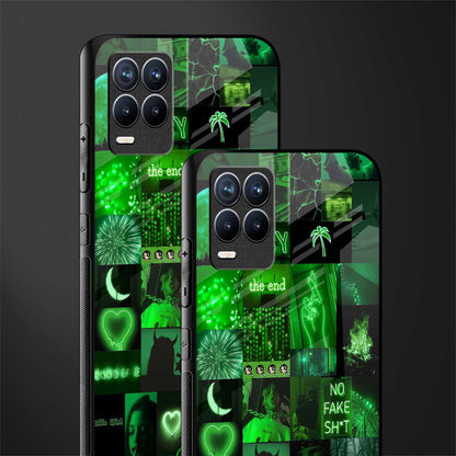 black green aesthetic collage glass case for realme 8 4g image-2