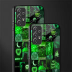 black green aesthetic collage glass case for samsung galaxy a52s 5g image-2