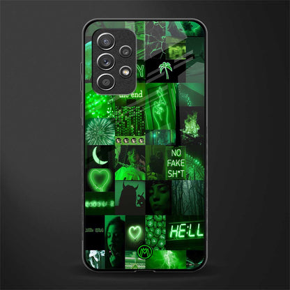 black green aesthetic collage glass case for samsung galaxy a72 image