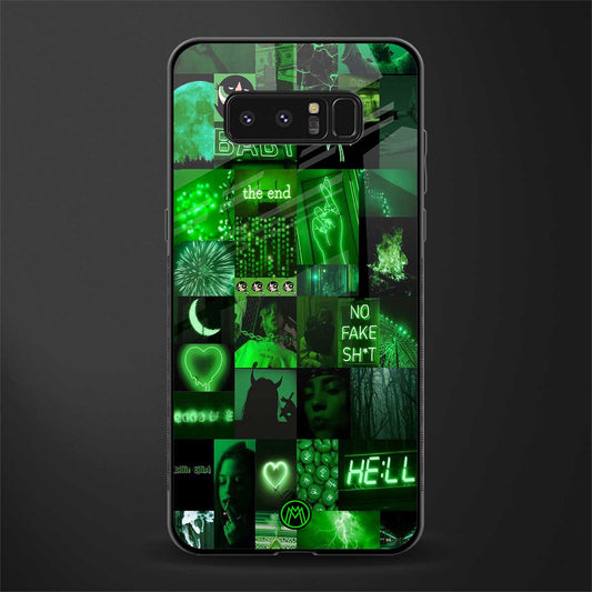 black green aesthetic collage glass case for samsung galaxy note 8 image