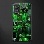black green aesthetic collage glass case for mi 10t 5g image