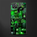 black green aesthetic collage glass case for realme c21 image