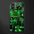 black green aesthetic collage glass case for vivo v21e 5g image