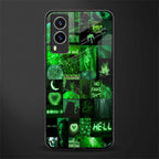black green aesthetic collage glass case for vivo v21e 5g image