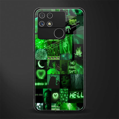 black green aesthetic collage back phone cover | glass case for realme narzo 50a