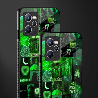 black green aesthetic collage glass case for realme c35 image-2