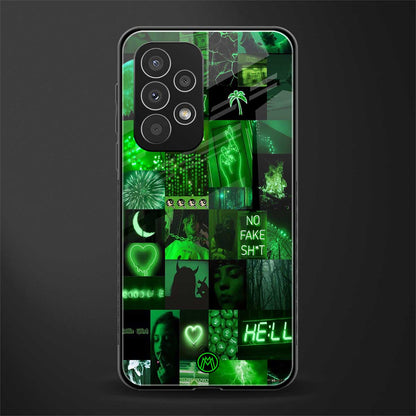 black green aesthetic collage back phone cover | glass case for samsung galaxy a23