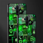 black green aesthetic collage glass case for oneplus 7t pro image-2
